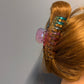 Velvet Claws Hair Claw | The Lobster in Glossy Translucent Rainbow | Claw Clip in Velvet Travel Bag