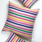 Vintage 70s Rainbow Striped Pillow