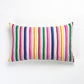 Vintage 70s Rainbow Striped Pillow