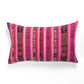 Vintage Magenta, Red and Black Ikat Pillow