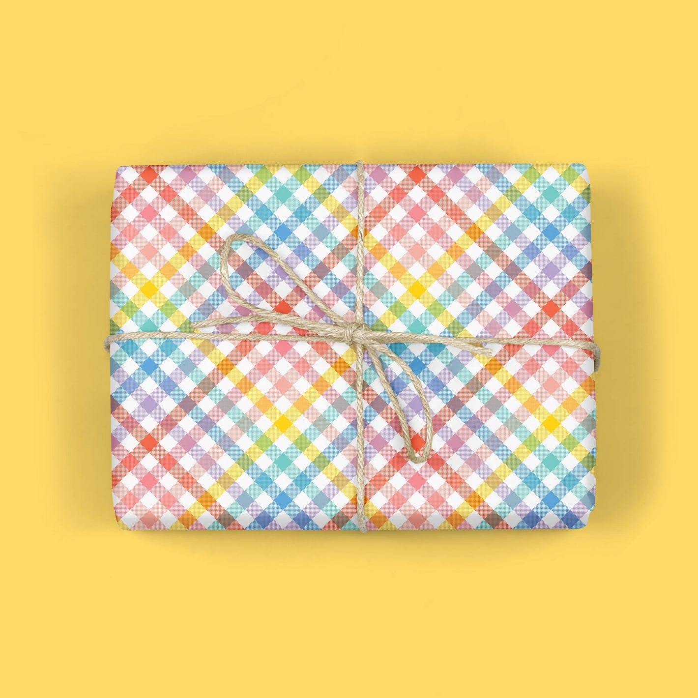 RAINBOW PLAID Gift Wrap Sheets
