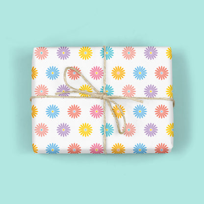 RAINBOW DAISIES Gift Wrap Sheets