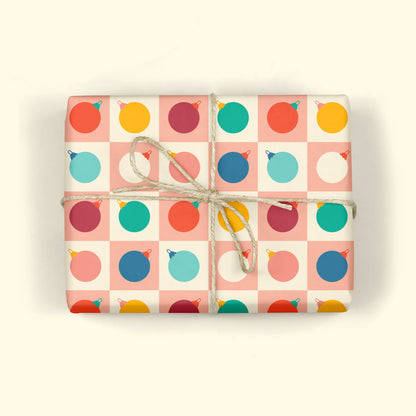 MODERN CHRISTMAS ORNAMENTS GIFT WRAP