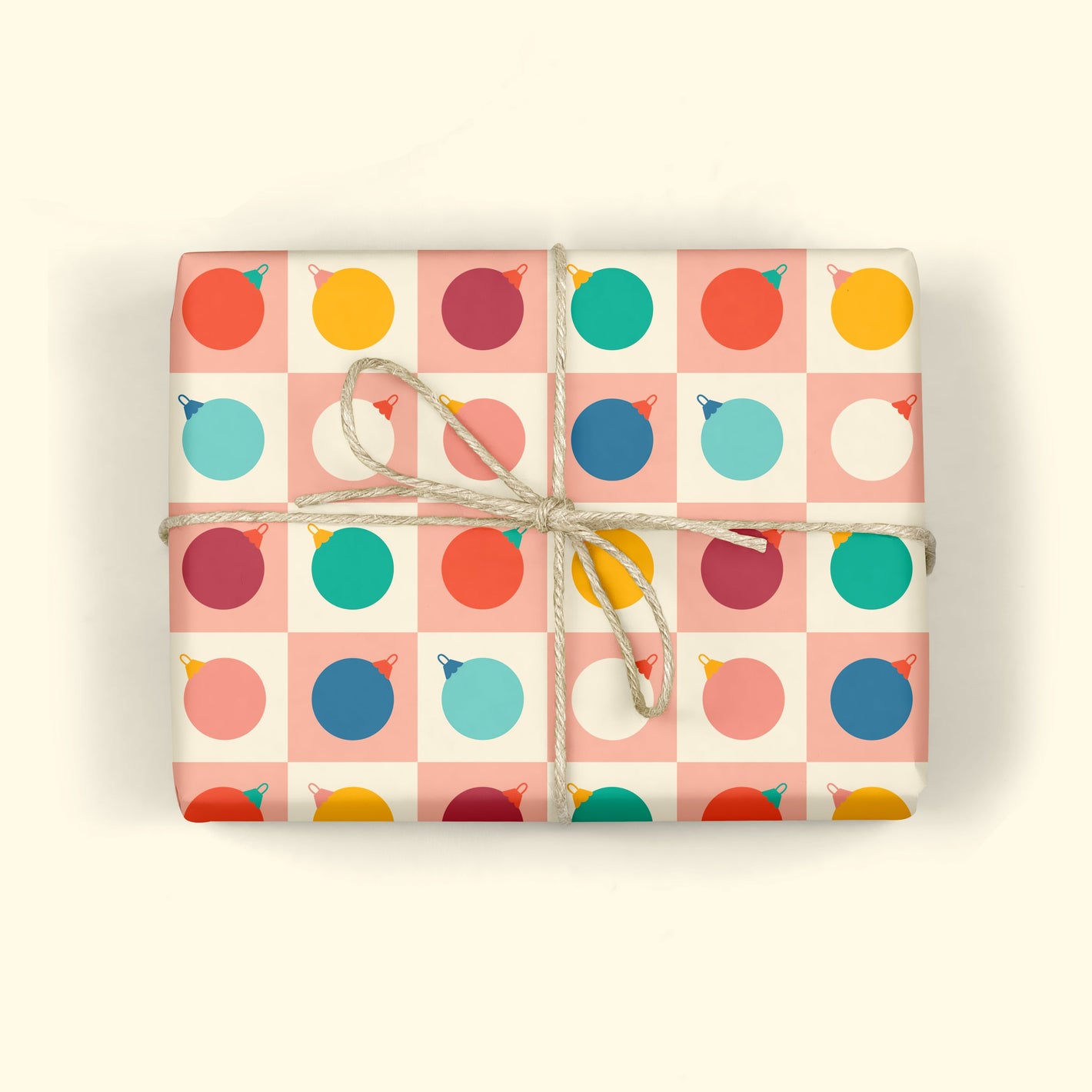 Modern Christmas Ornaments Gift Wrap Sheets