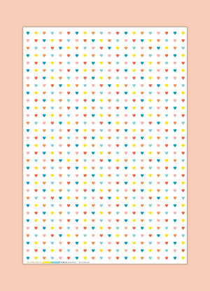 RAINBOW HEARTS GIFT WRAP