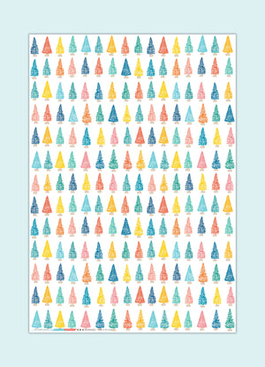 RAINBOW TREES Gift Wrap Sheets