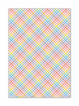 RAINBOW PLAID Gift Wrap Sheets