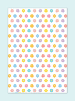 RAINBOW DAISIES Gift Wrap Sheets