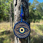 Wall Hanging Ceramic Evil Eye Nazar Boncuk Mal De Ojo, Modern Boho Style Home Decor -- Burst Mandala