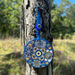 Wall Hanging Ceramic Evil Eye Nazar Boncuk Mal De Ojo, Modern Boho Style Home Decor -- Multi Floral Mandala