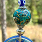 Wall Hanging Evil Eye Nazar Boncuk Mal De Ojo, Modern Boho Style Home Decor -- Ceramic Hand Painted Ball