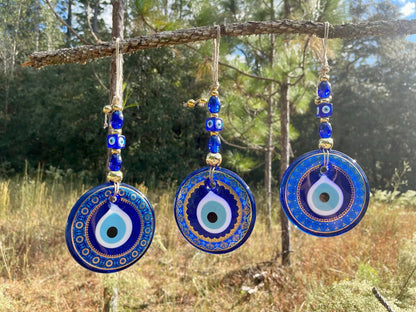 Wall Hanging Evil Eye Nazar Boncuk Mal De Ojo, Modern Boho Style Home Decor -- Multiple Styles