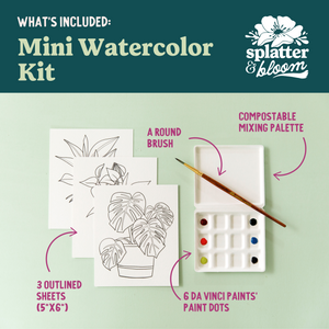 Mushroom Forest Watercolor Painting Kit - (Mini)