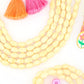 6x10mm Off-White, Cream Barrel Spacer Bone Beads, 47 Beads