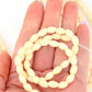 6x10mm Off-White, Cream Barrel Spacer Bone Beads, 47 Beads