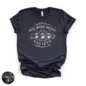 White Full Moon Ritual Tee | Celestial Graphic T-Shirt