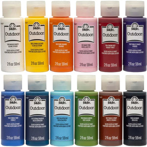 FolkArt Outdoor Acrylic Paint Set (12 Bottles - 2 oz)