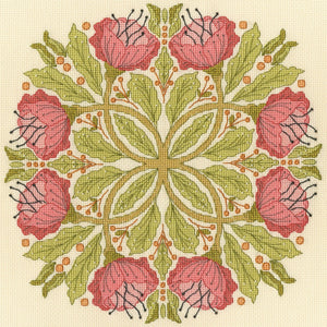 Celtic Poppies XBUF1 Counted Cross Stitch Kit