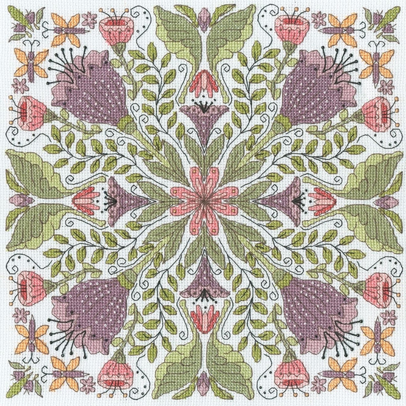 Bursting Blooms XBUF2 Counted Cross Stitch Kit