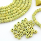 Target Bone Beads: Large Hole Yellow Green Rondelle, 8x6mm, 30+ pcs