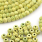 Target Bone Beads: Large Hole Yellow Green Rondelle, 8x6mm, 30+ pcs