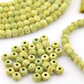 Target Bone Beads: Large Hole Yellow Green Rondelle, 8x6mm, 30+ pcs