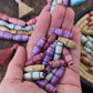 Grooved Barrel Carved Bone Beads, 10x25mm
