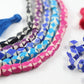 Argyle Faceted Geometric Bone Beads, Harlequin Charms, 7x8mm