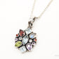 Vintage Multi Gemstone Sterling Silver Necklace