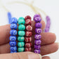 Tiny Target: Carved Rondelle Bone Beads, 8x6mm, Bohemian Spacers
