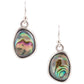 Blue Abalone and Sterling Silver Drop Earrings