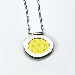 Abstract Oval with Yellow Dots
