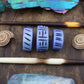 Periwinkle Blue: Hand Carved Bone Beads, approx. 20x25mm, Dread Beads, 3 pieces