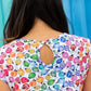 Adult "Jewelbug" Rainbow of Bugs Cap Sleeve Dress with Pockets