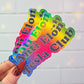 Anti Elon Tesla Club Holographic Sticker, 4 x 1.75 in.