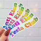 Anti Elon Tesla Club Holographic Sticker, 4 x 1.75 in.