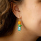 Apricot Colorful Golden Drop Earrings