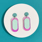 Colorblock Mod Oval Earrings