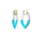 Painted Marquise Lucite Hoop Earrings