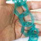 Aqua Glitter Abstract Chain Necklace