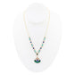 Art Deco Colorful Inlay Golden Necklace