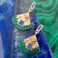 Art Deco Multi Colored Golden Earrings