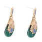 Art Deco Multi Colored Golden Earrings