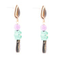 Aruba Blue Abalone Post Golden Drop Earrings