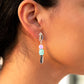 Aruba Blue Abalone Post Golden Drop Earrings