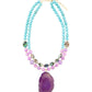 Aruba Purple Jade Statement Pendant Necklace