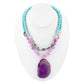 Aruba Purple Jade Statement Pendant Necklace