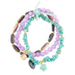 Aruba Blue and Purple Stretch Bracelet Set