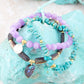 Aruba Blue and Purple Stretch Bracelet Set