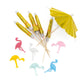 Flamingo Drink Charm & Umbrella Stirrers Set
